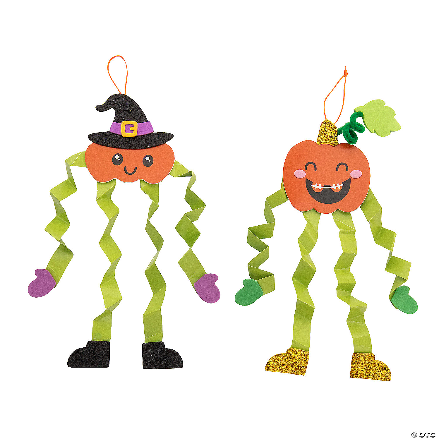 Halloween Accordion Pumpkin Craft Kit-12Pk